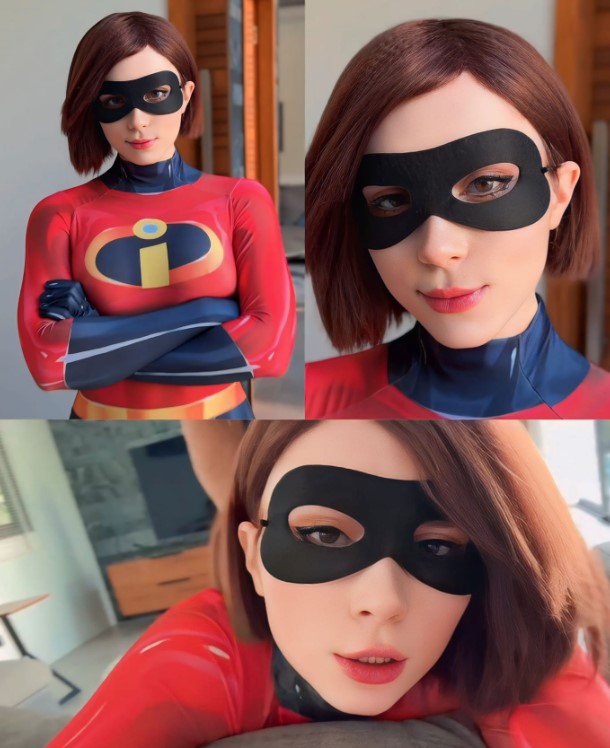 >หนังโป้คอสเพลย์ Sweetie Fox - Elastigirl Fucks & Deepthroat Till Facial The Incredibles