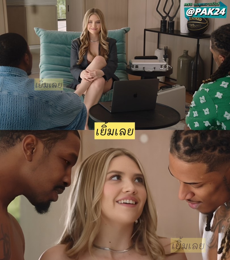 >เซลส์ขายชุดชั้นใน BLACKED BBC Thirsty Agent Angie Takes On Two Ballers - Angie Faith